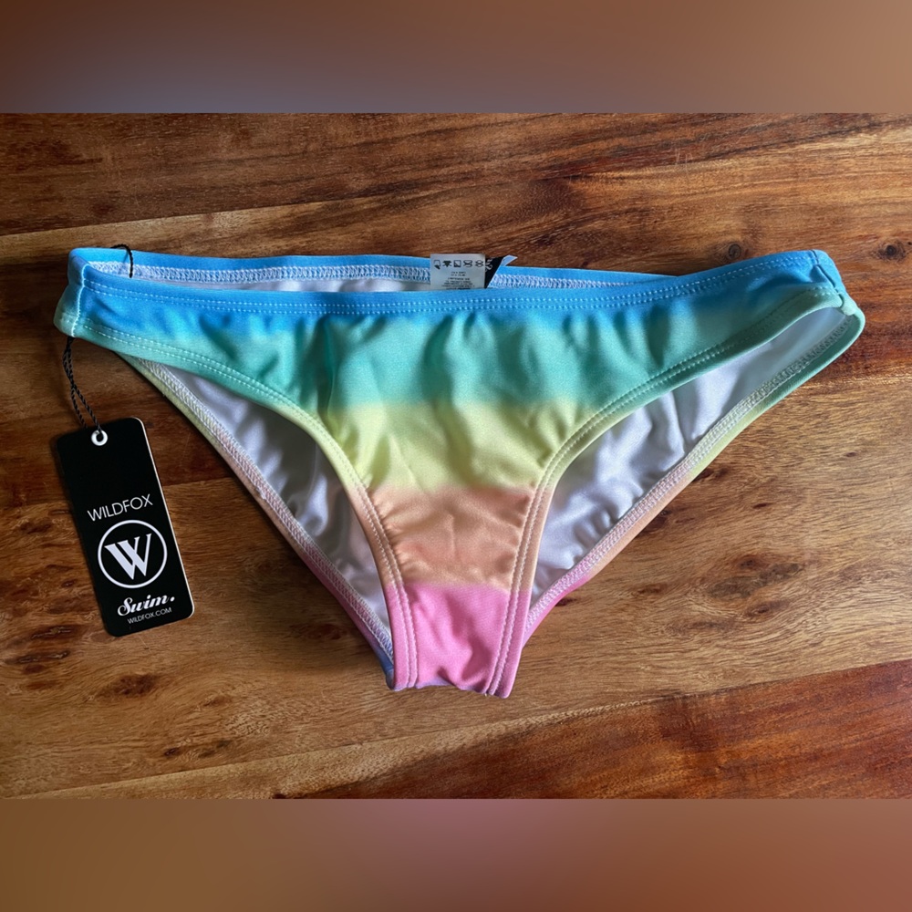 Wildfox Swim ombré rainbow seashell mermaid bikini SET - Picture 7 of 14
